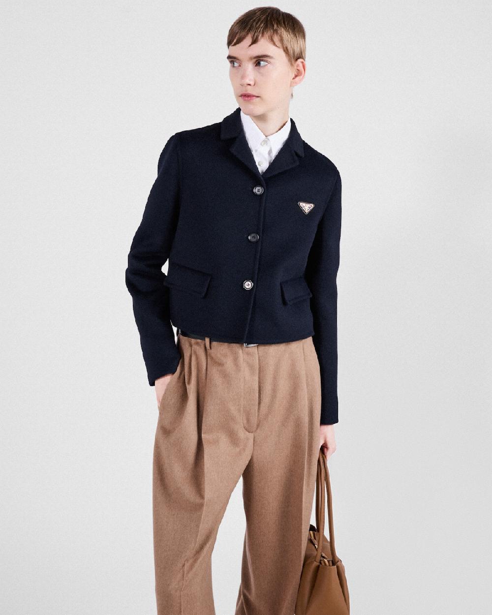 Prada Chaqueta De Botonadura Simple De Cashgora Bordada