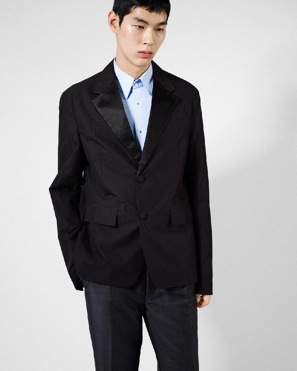 Prada Chaqueta De Botonadura Simple De Mezcla De Algodón