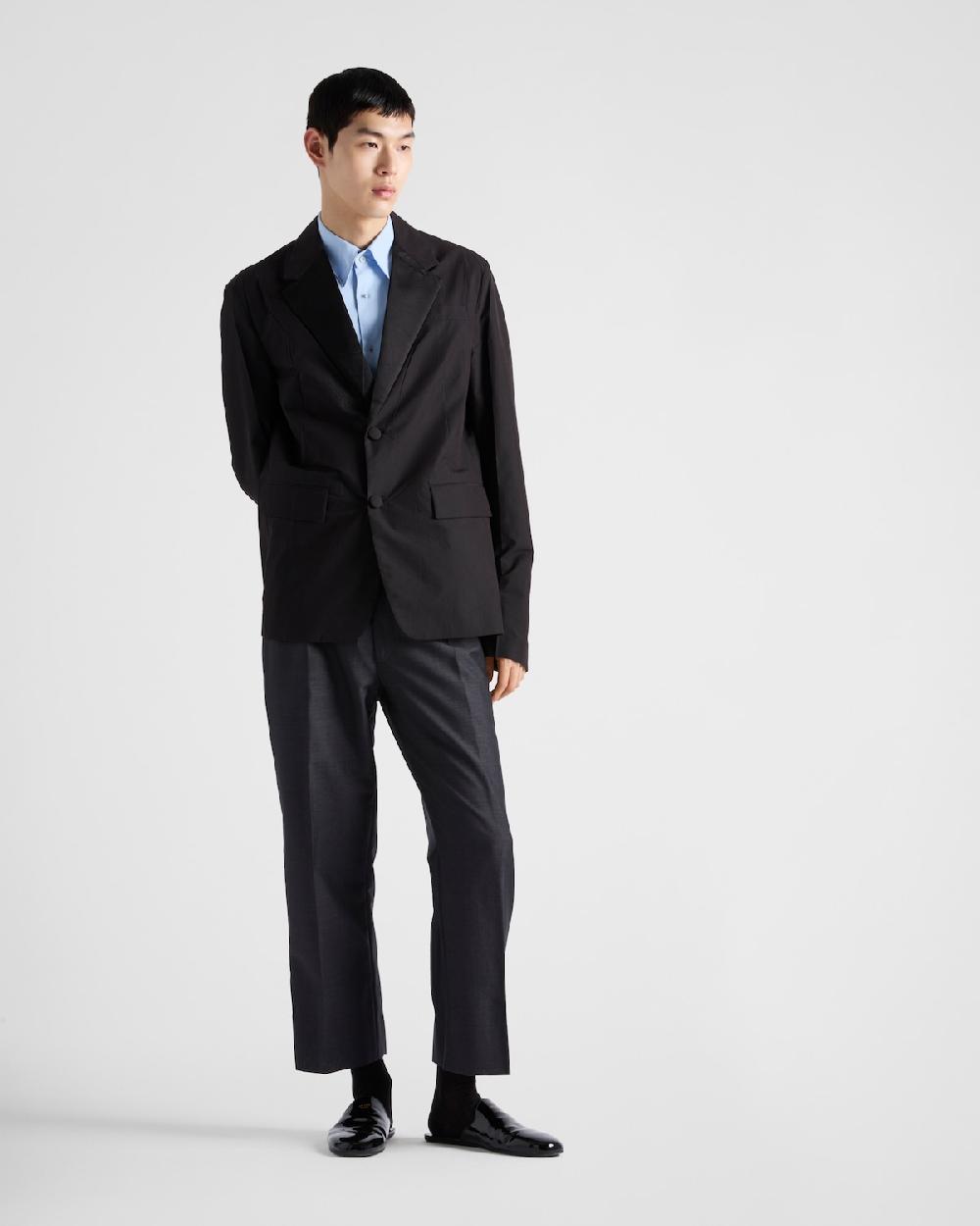 Prada Chaqueta de botonadura simple de mezcla de algodón