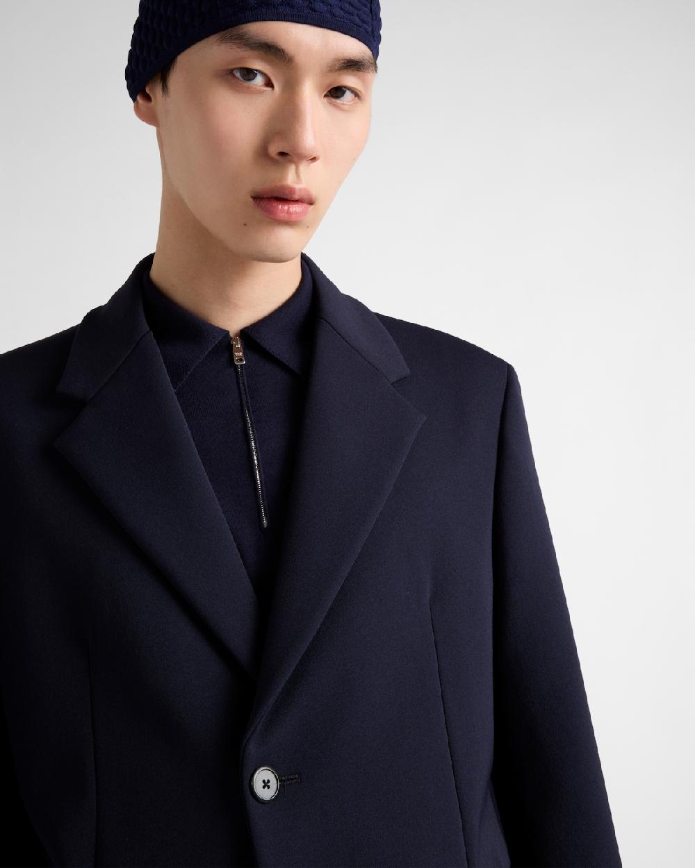 Prada Chaqueta De Botonadura Simple En Gabardina Técnica