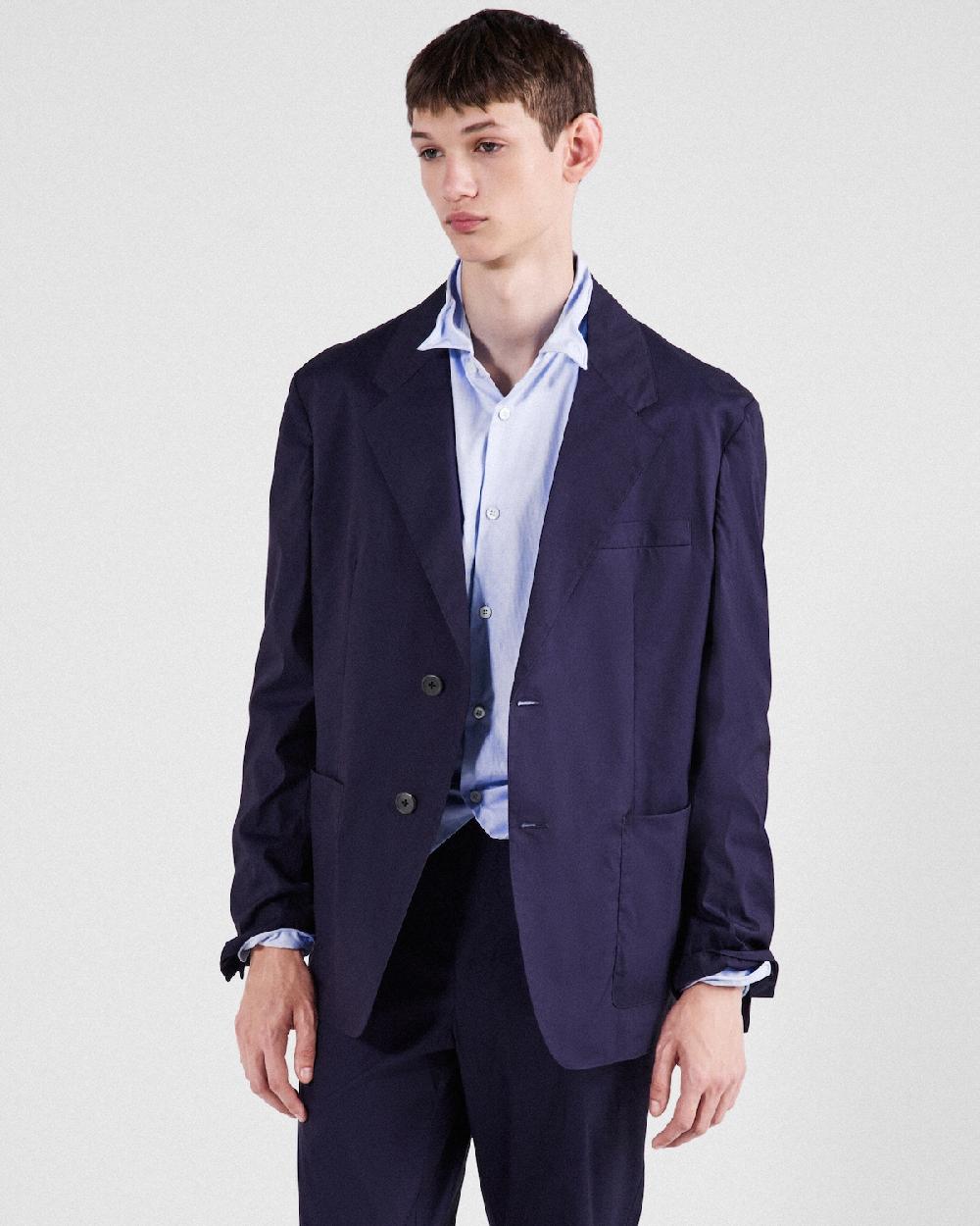 Prada Chaqueta De Botonadura Simple En Mezcla De Algodón