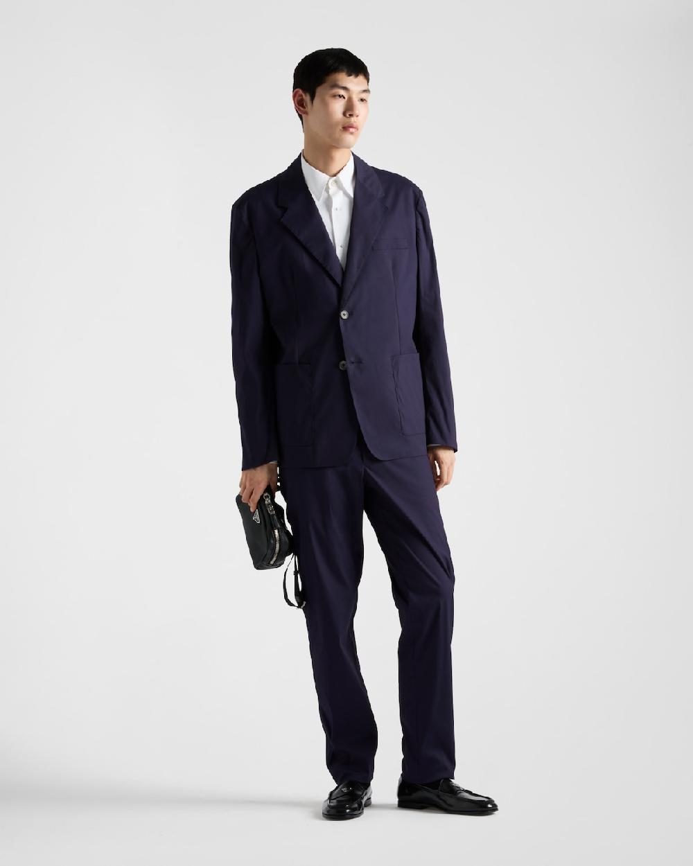 Prada Chaqueta de botonadura simple en mezcla de algodón