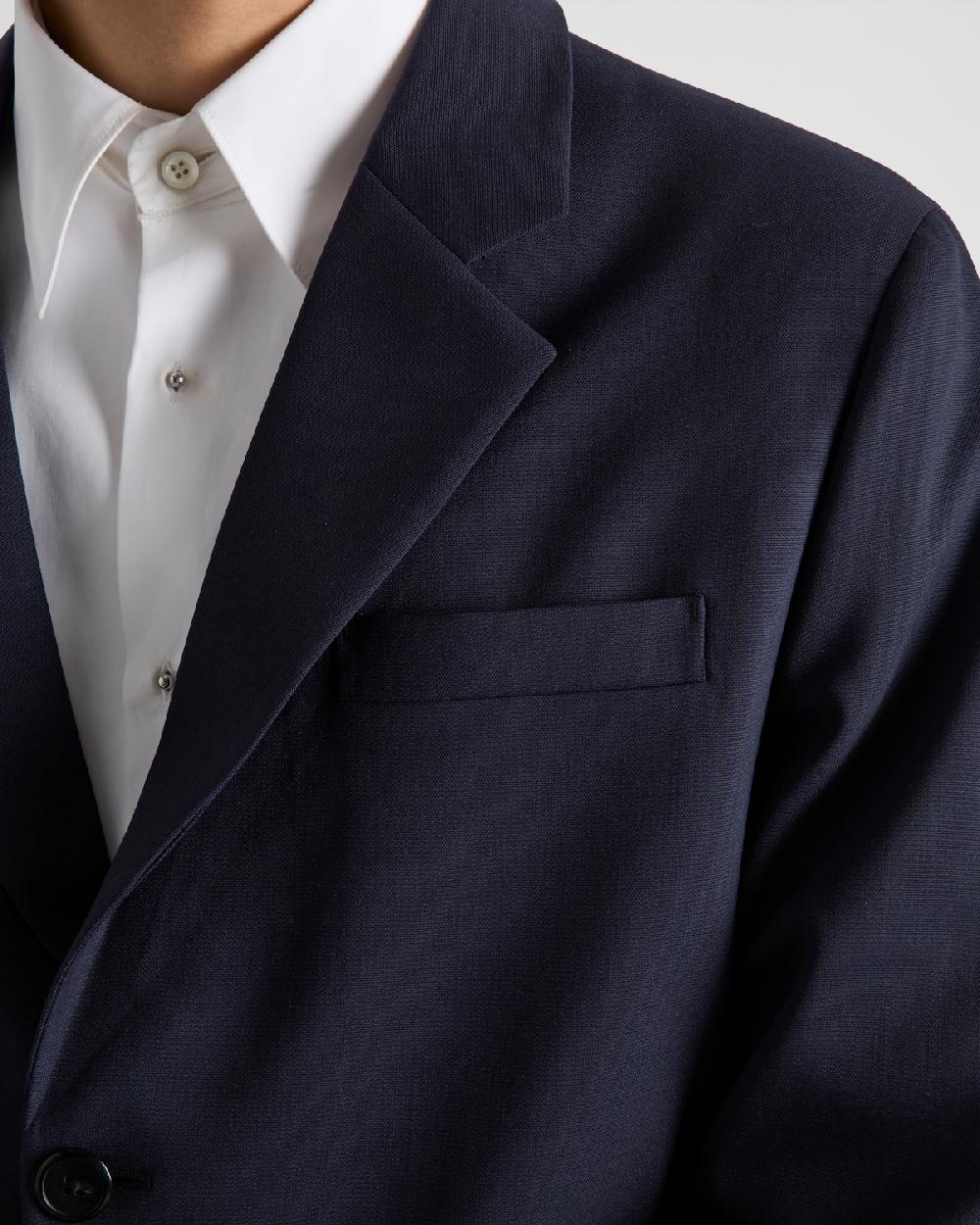 Prada Chaqueta De Botonadura Simple En Mezcla De Lana