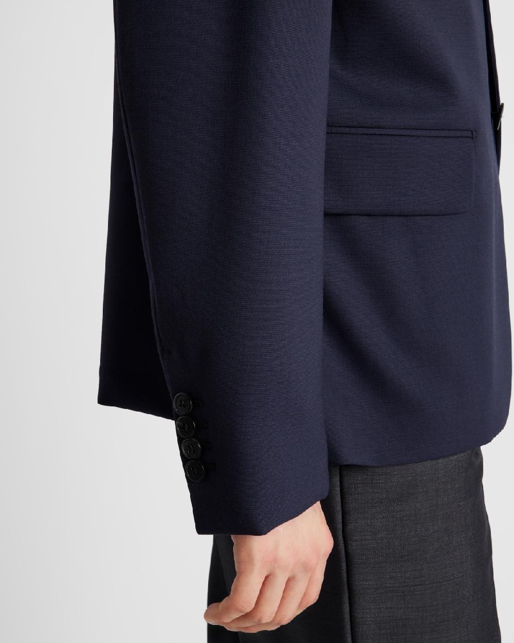 Prada Chaqueta De Botonadura Simple En Mezcla De Lana