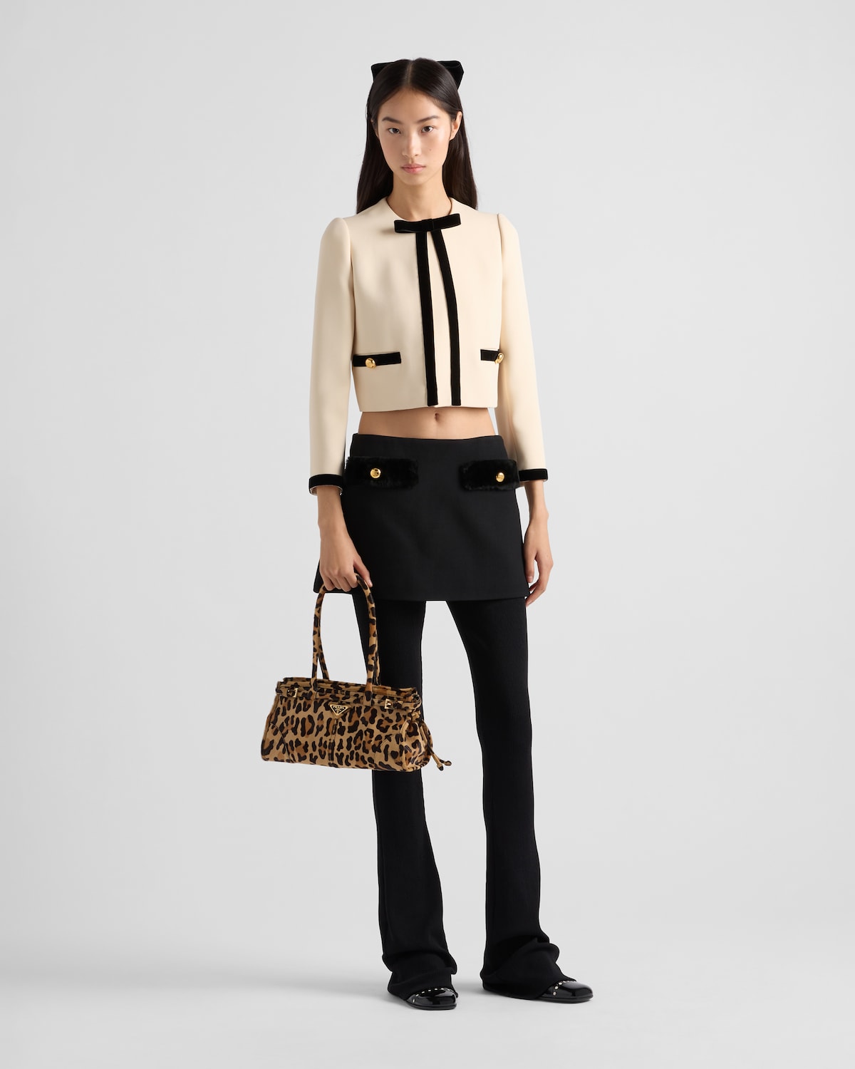 Prada Chaqueta de botonadura simple en sablé compacto