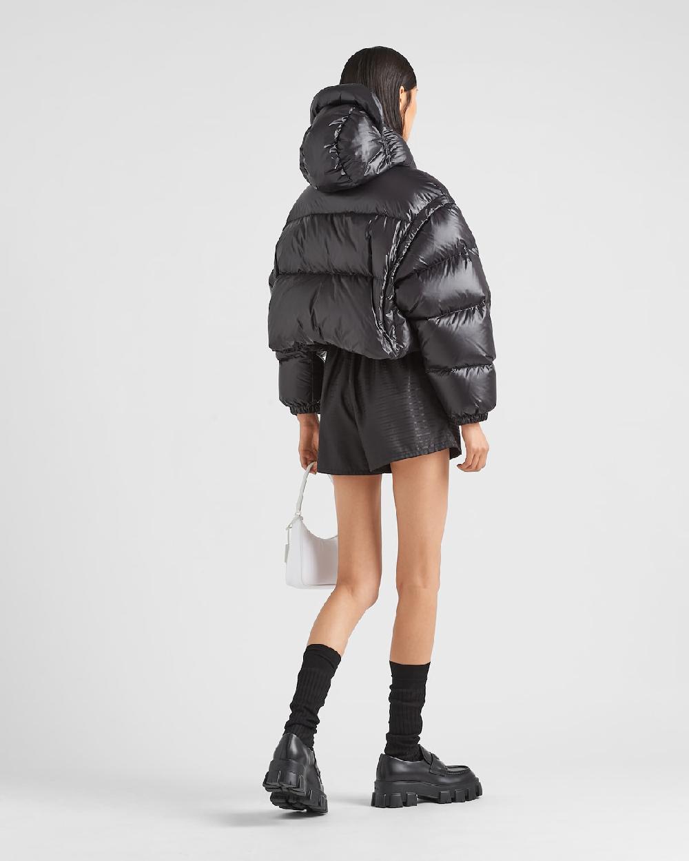 Prada Chaqueta De Plumón Corta Convertible De Re-Nylon