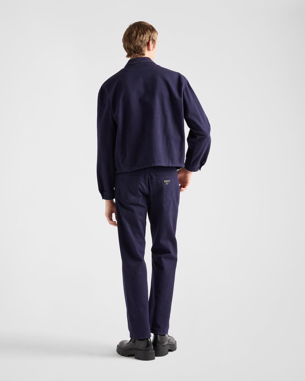 Prada Chaqueta Vaquera De Estilo Envejecido Con Cremallera