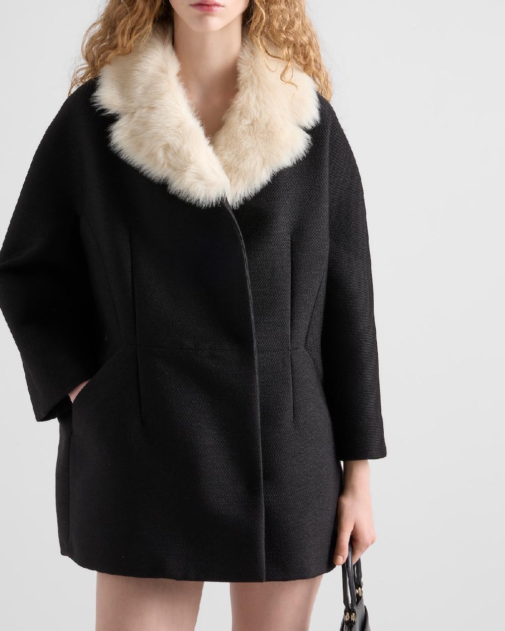 Prada Chaquetón De Botonadura Doble En Sarga Granité