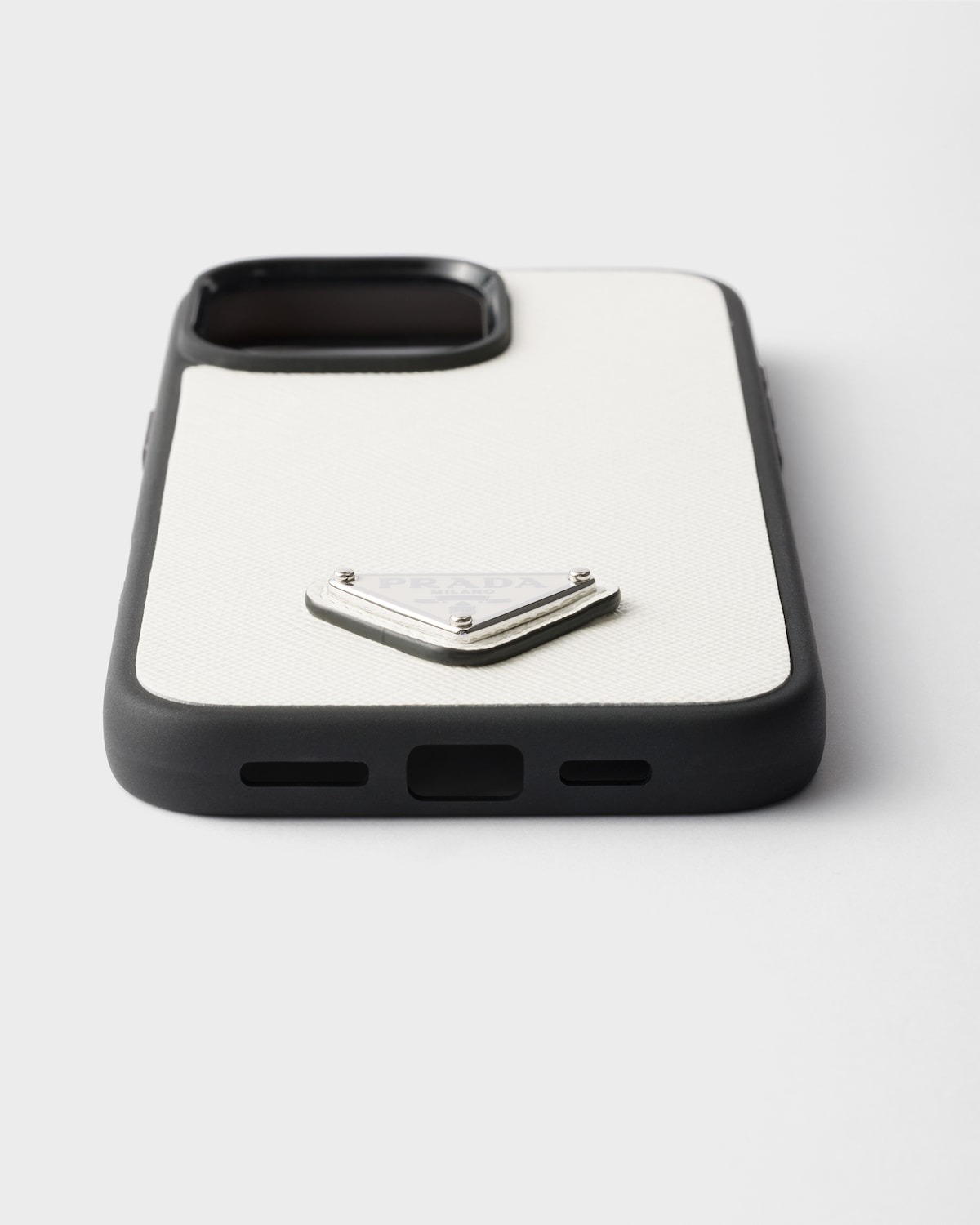 Prada Funda de piel Saffiano para iPhone 16 Pro Max