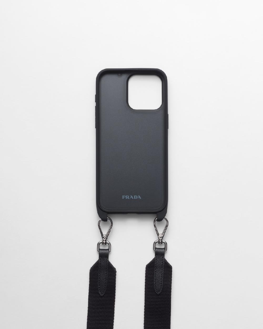 Prada Funda Para IPhone 15 Pro Max De Piel Saffiano