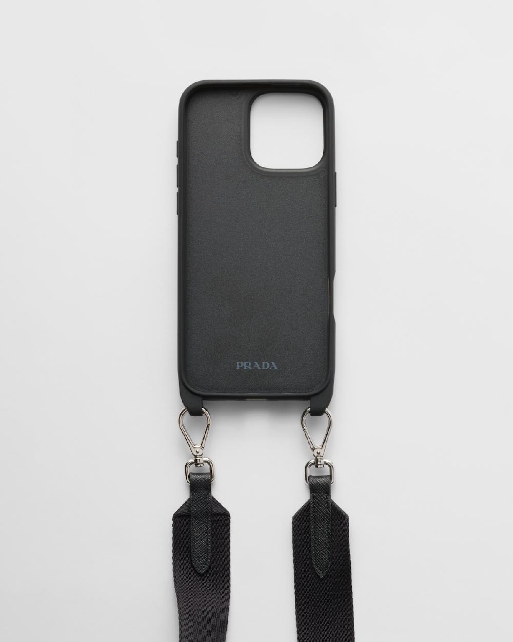 Prada Funda Para IPhone 16 Pro Max De Piel Saffiano