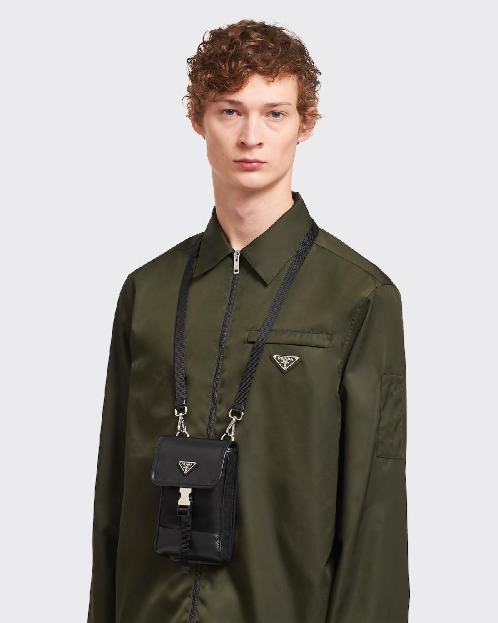 Prada Funda Para Smartphone De Re-Nylon Y Piel Saffiano