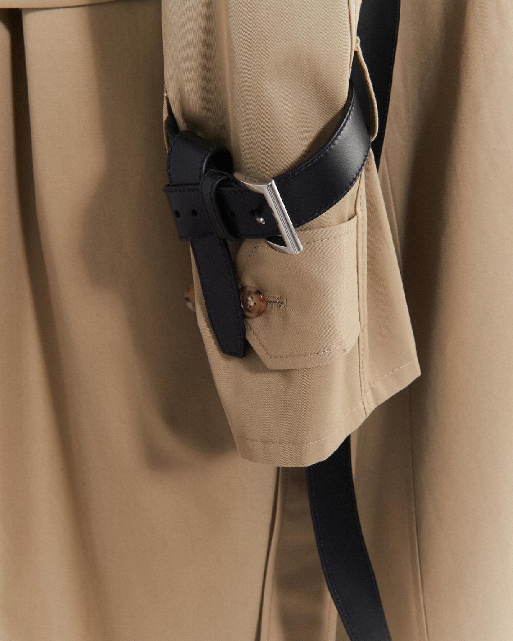 Prada Gabardina De Botonadura Doble En Sarga De Algodón