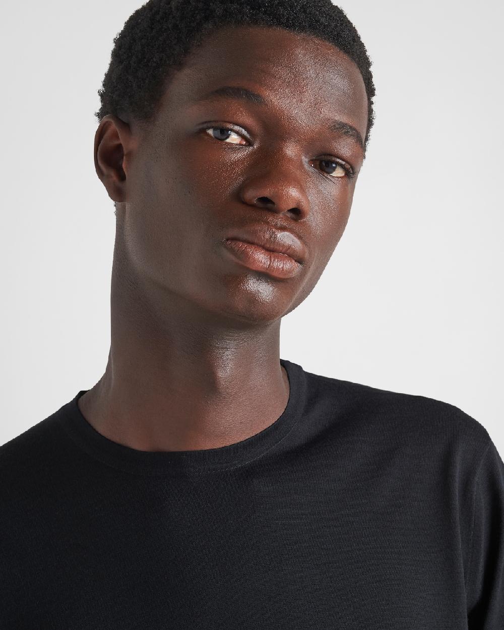 Prada Jersey Con Cuello Redondo De Lana De Estambre