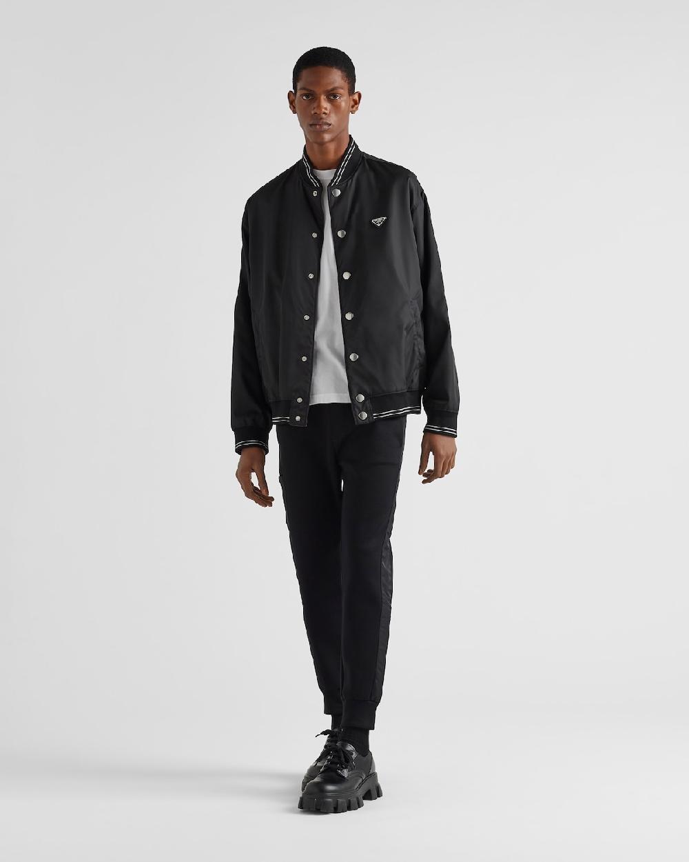 Prada Pantalón de forro polar de algodón y Re-Nylon