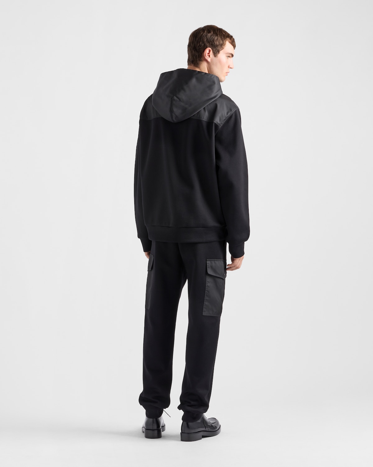 Prada Pantalones De Chándal En Felpa De Algodón Con Detalles De Re-Nylon