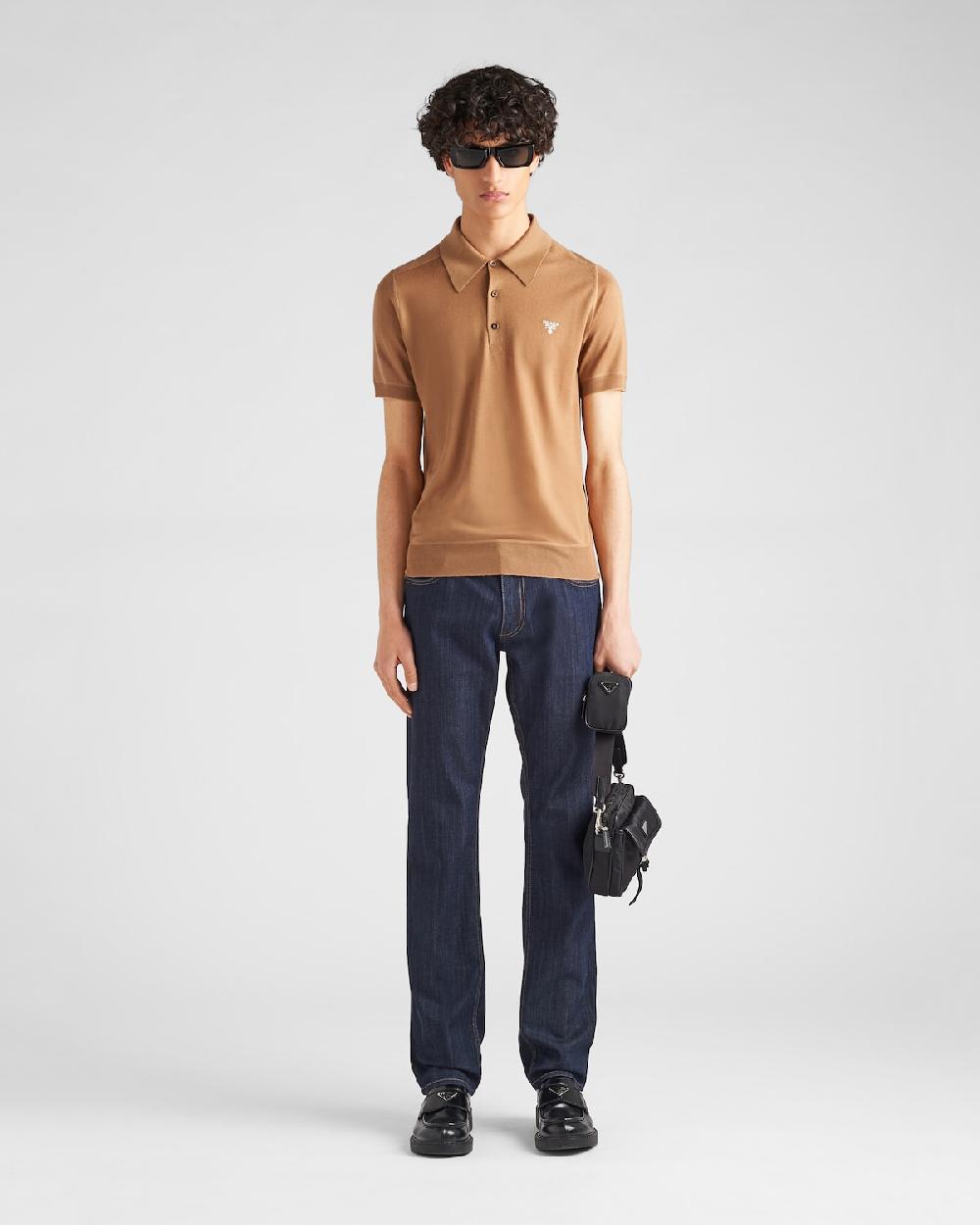 Prada Pantalones de cinco bolsillos en tejido vaquero elástico