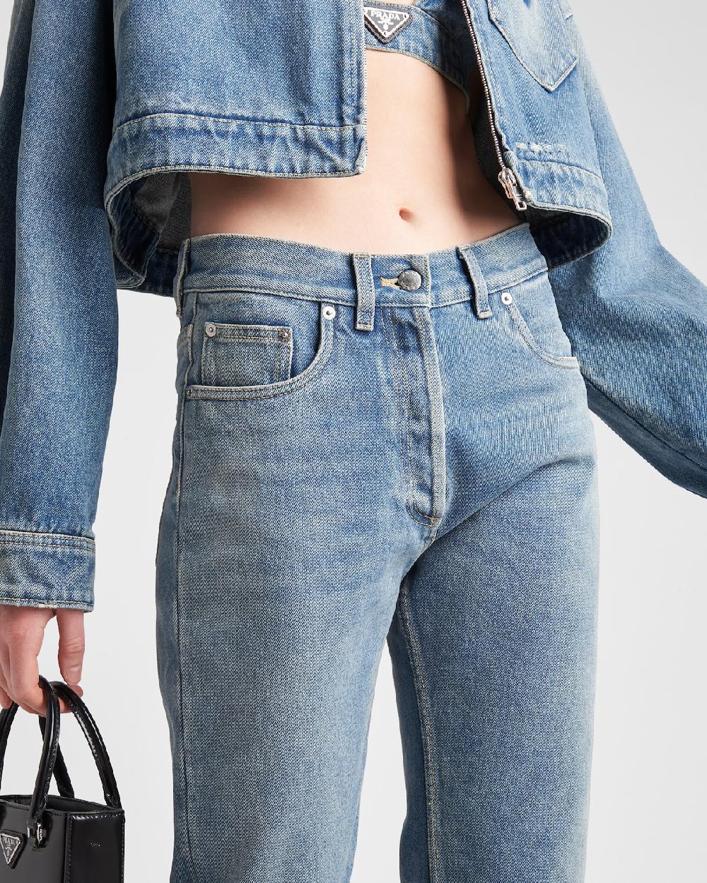 Prada Pantalones De Cinco Bolsillos En Tejido Vaquero Orgánico