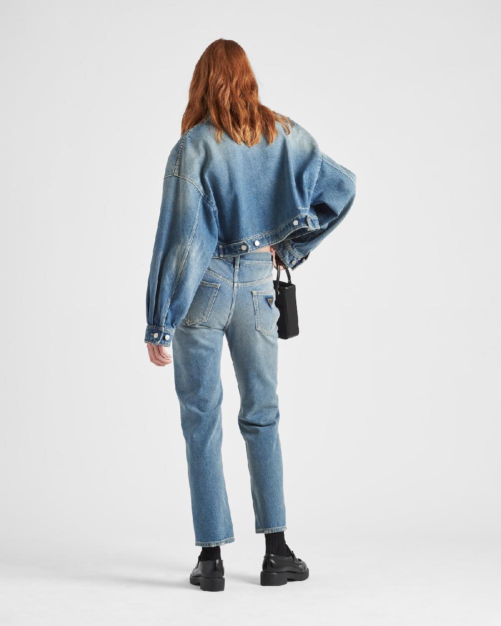 Prada Pantalones De Cinco Bolsillos En Tejido Vaquero Orgánico