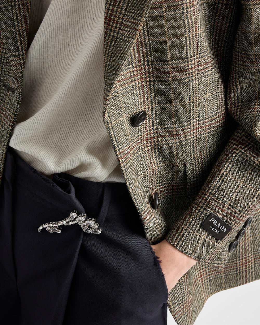 Prada Pantalones De Gabardina Con Lavado Envejecido