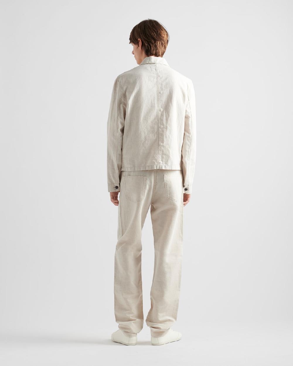 Prada Pantalones Vaqueros De Cambray Con Cinco Bolsillos