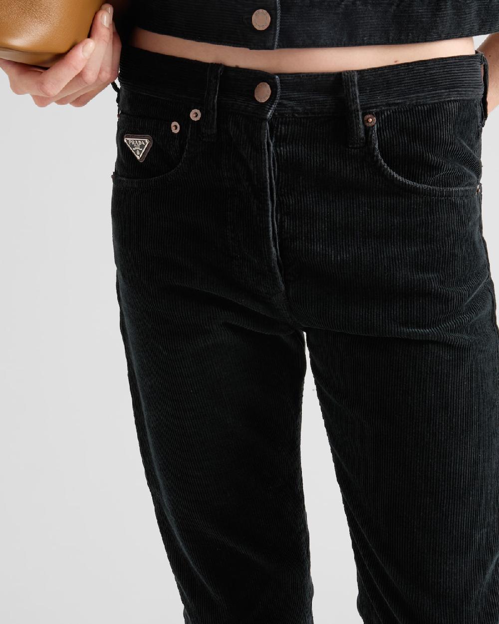 Prada Pantalones Vaqueros De Pana Con Cinco Bolsillos