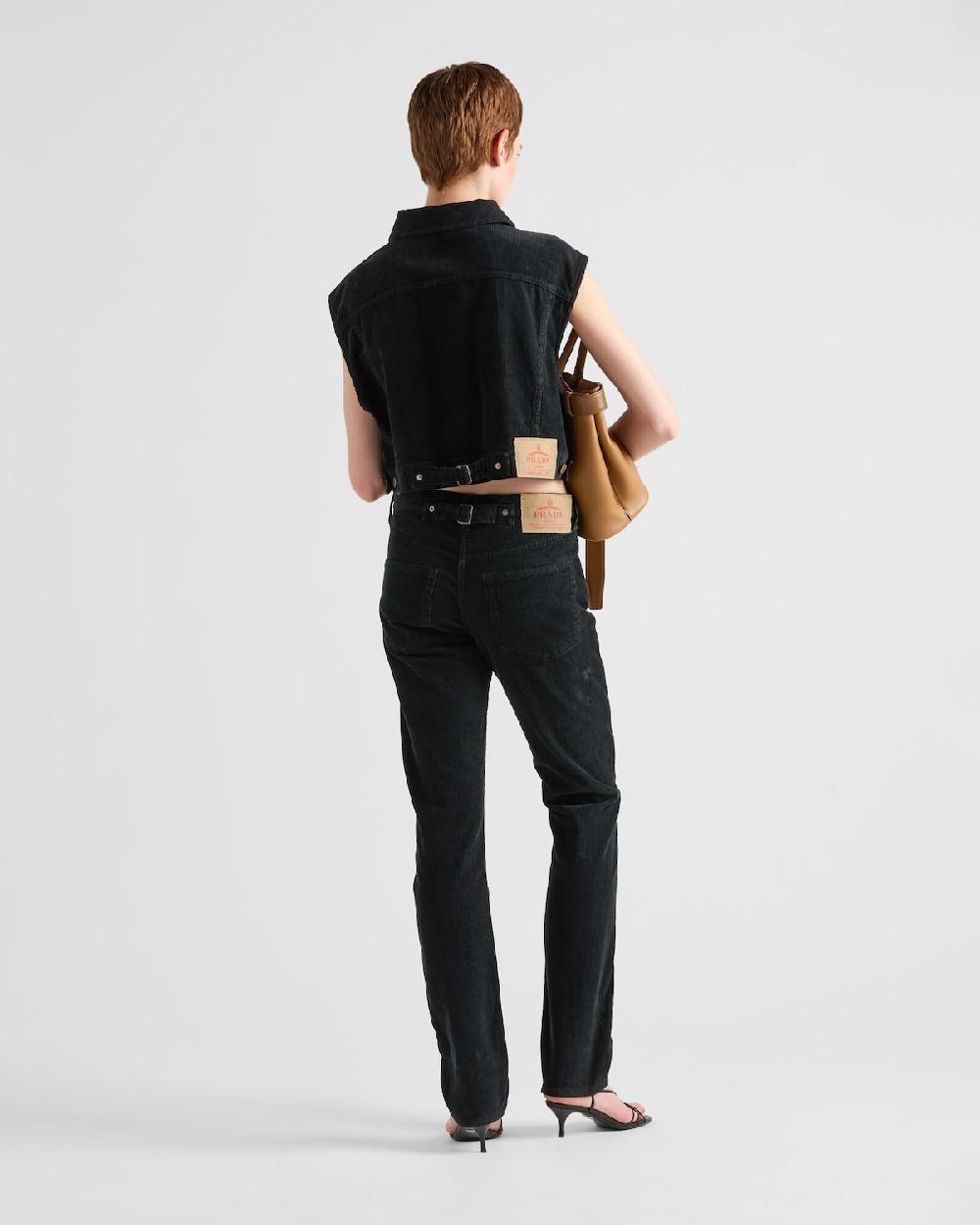 Prada Pantalones Vaqueros De Pana Con Cinco Bolsillos