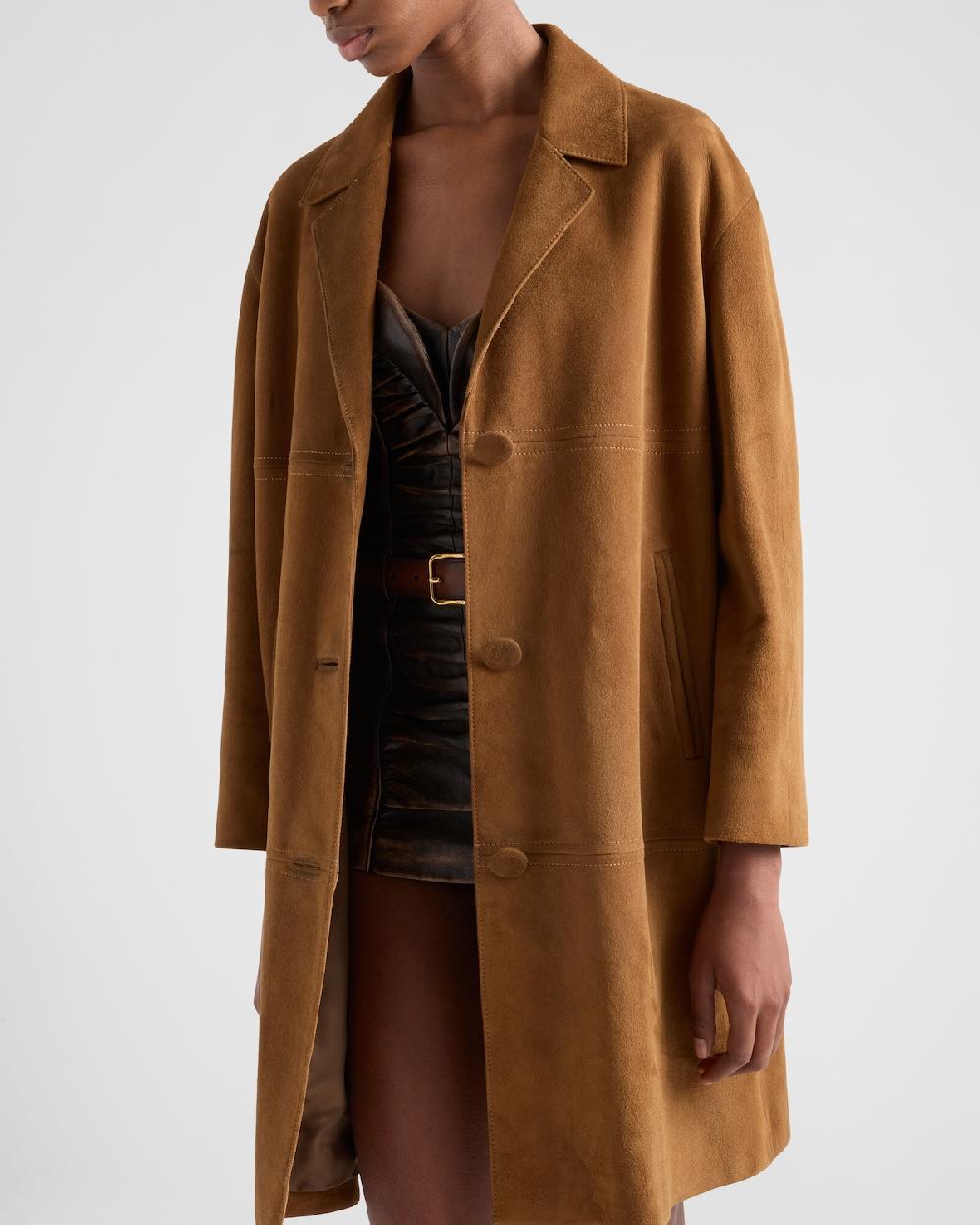 Prada Abrigo De Ante