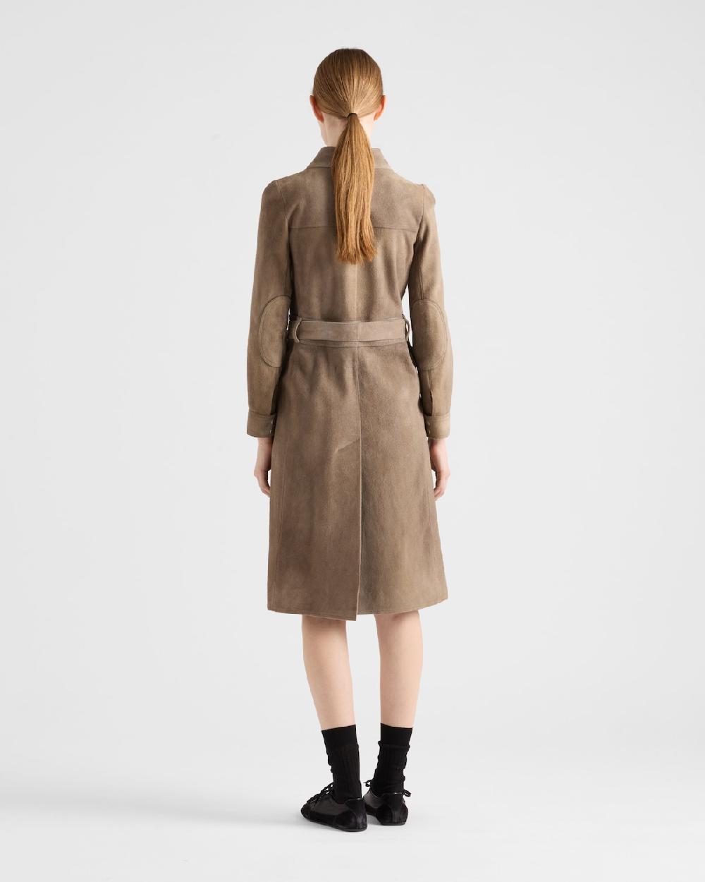 Prada Abrigo De Ante