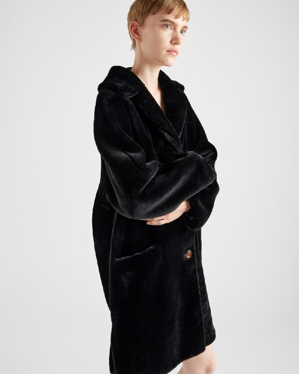 Prada Abrigo De Borreguillo