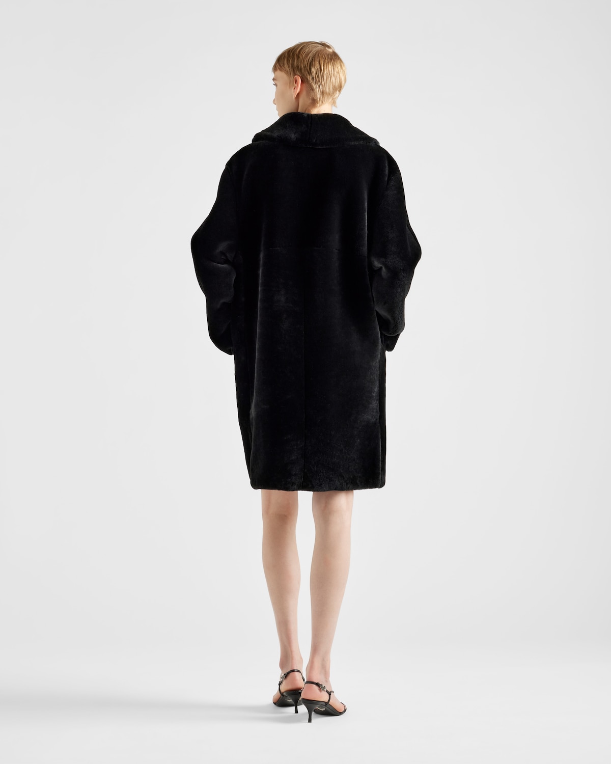 Prada Abrigo De Borreguillo