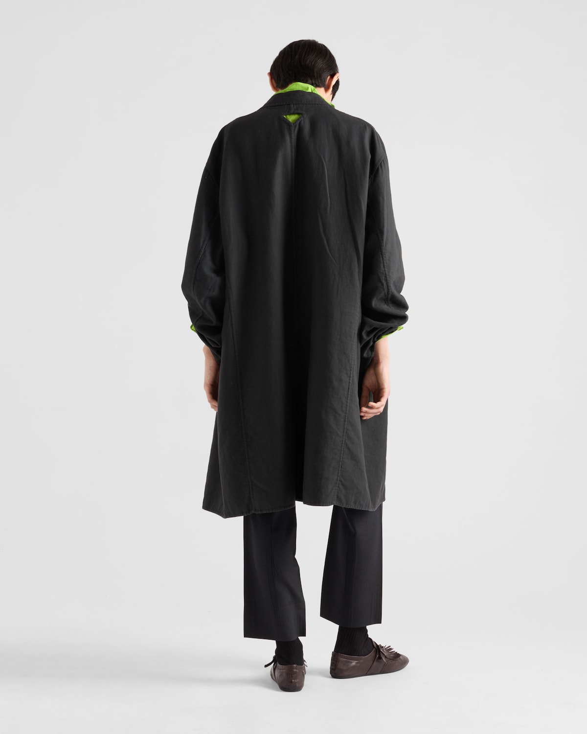 Prada Abrigo De Botonadura Simple De Algodón