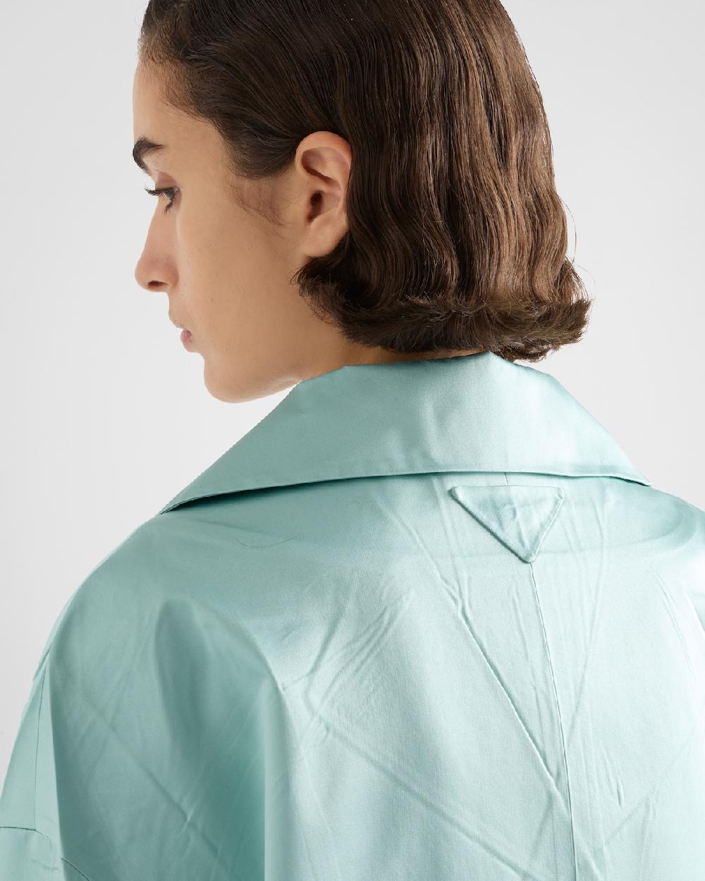 Prada Abrigo De Botonadura Simple De Duchesse