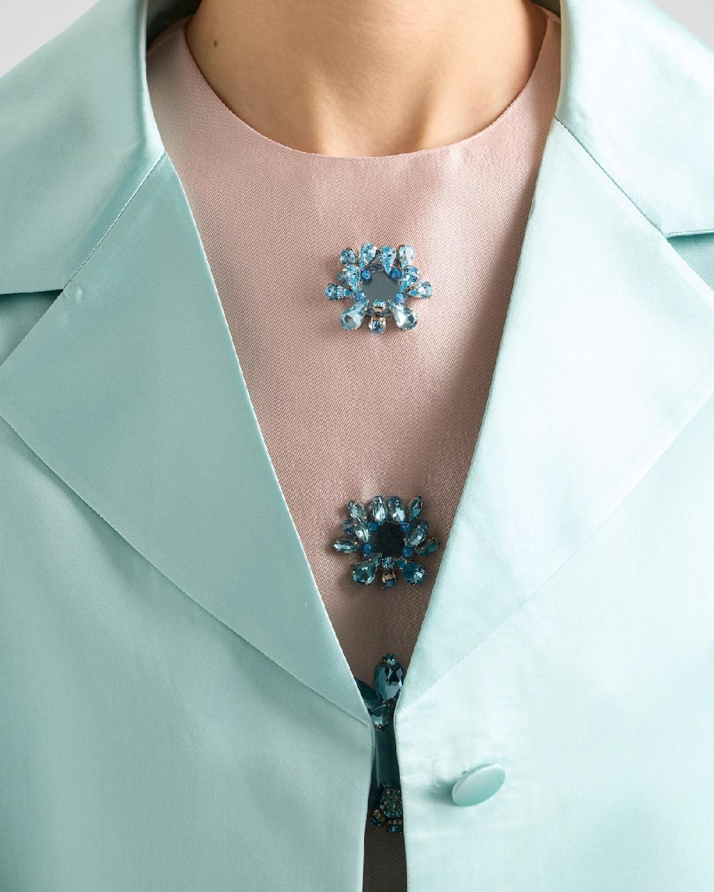 Prada Abrigo De Botonadura Simple De Duchesse