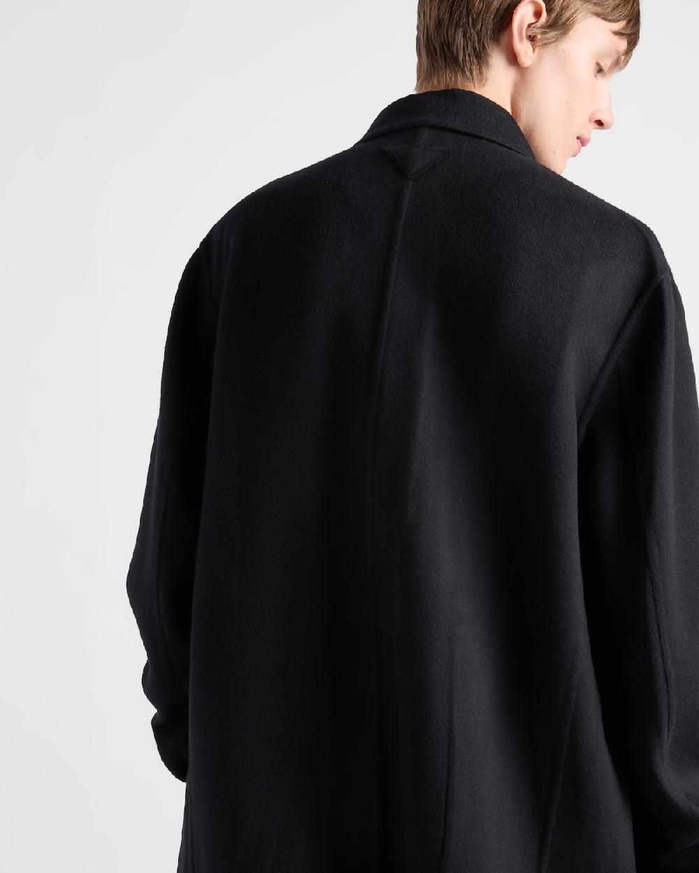 Prada Abrigo De Cachemir De Tejido Doble