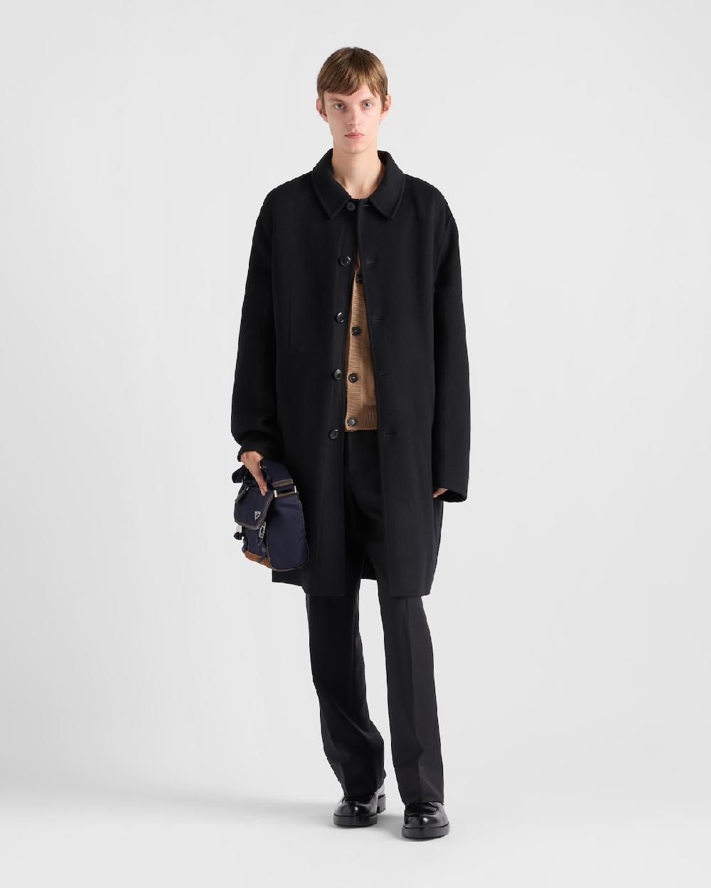 Prada Abrigo de cachemir de tejido doble