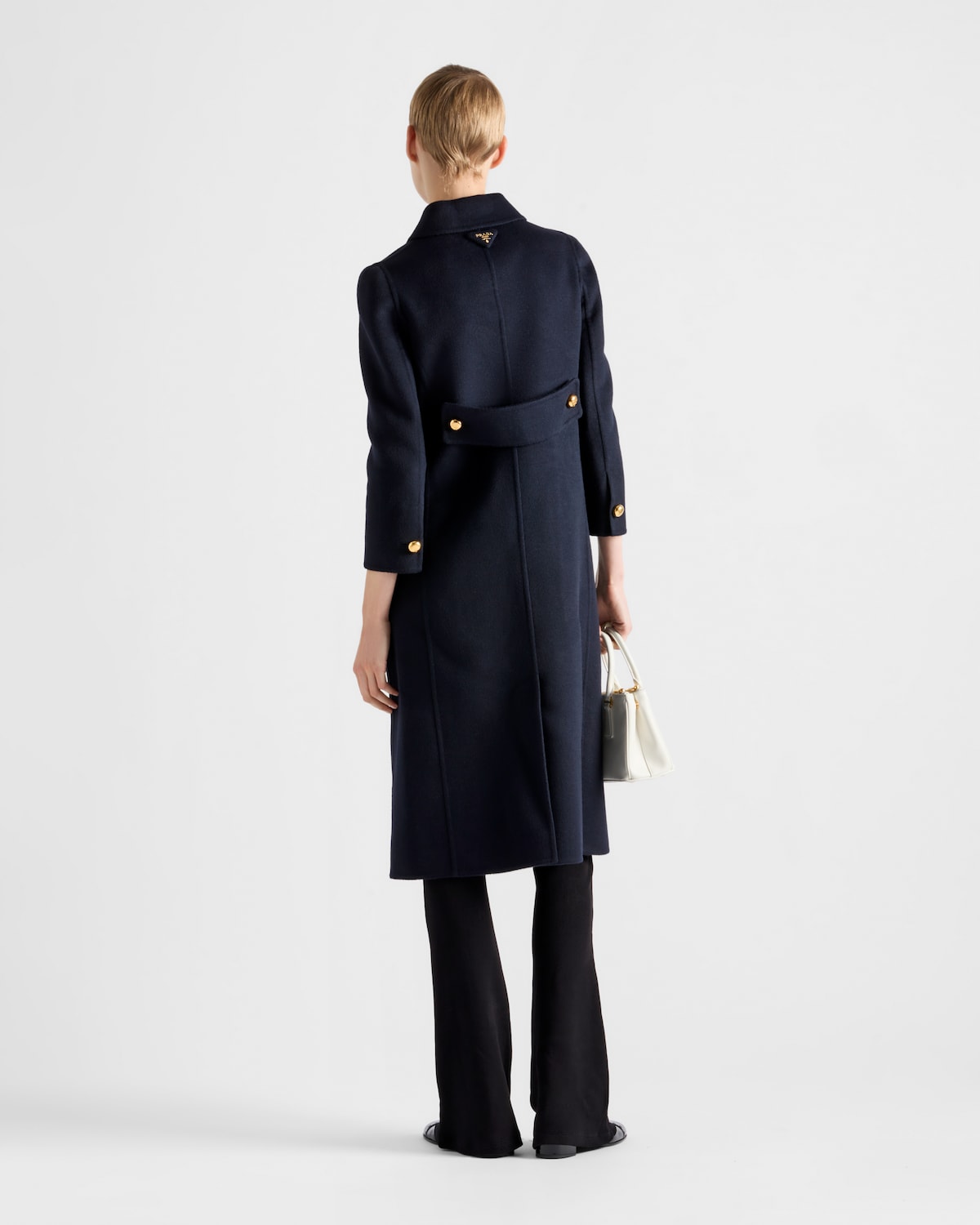 Prada Abrigo De Cashgora De Botonadura Doble