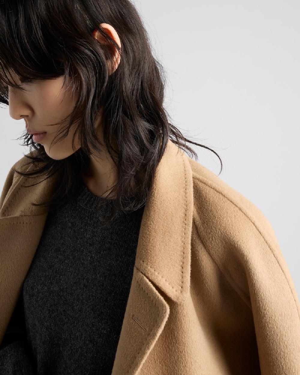 Prada Abrigo De Cashgora De Botonadura Doble