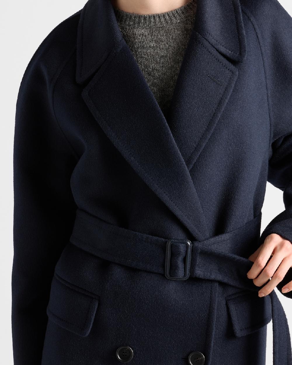 Prada Abrigo De Cashgora De Botonadura Doble