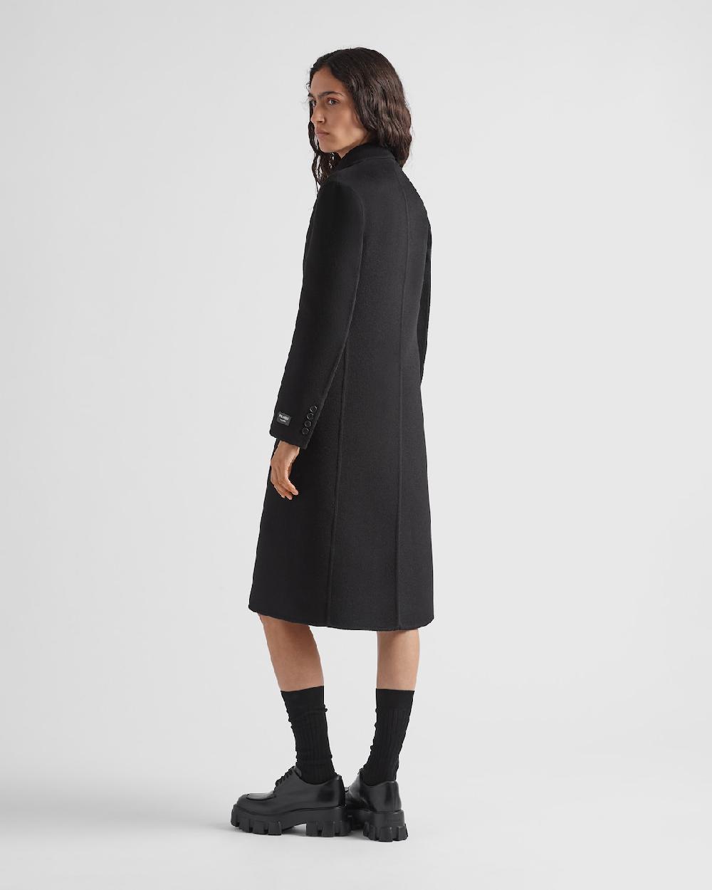 Prada Abrigo De Cashgora De Botonadura Simple