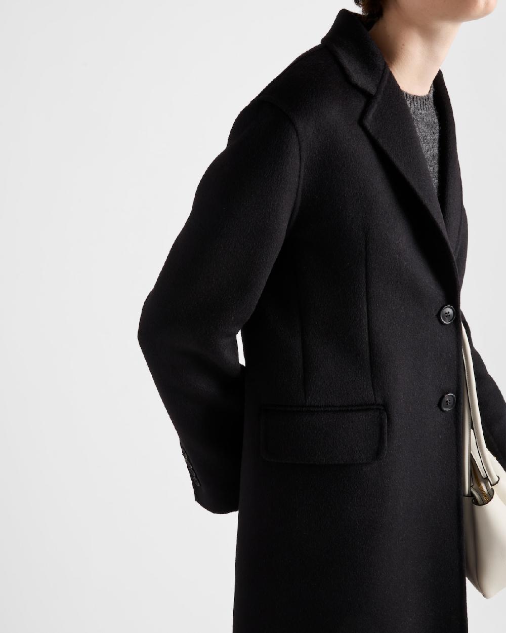 Prada Abrigo De Cashgora De Botonadura Simple