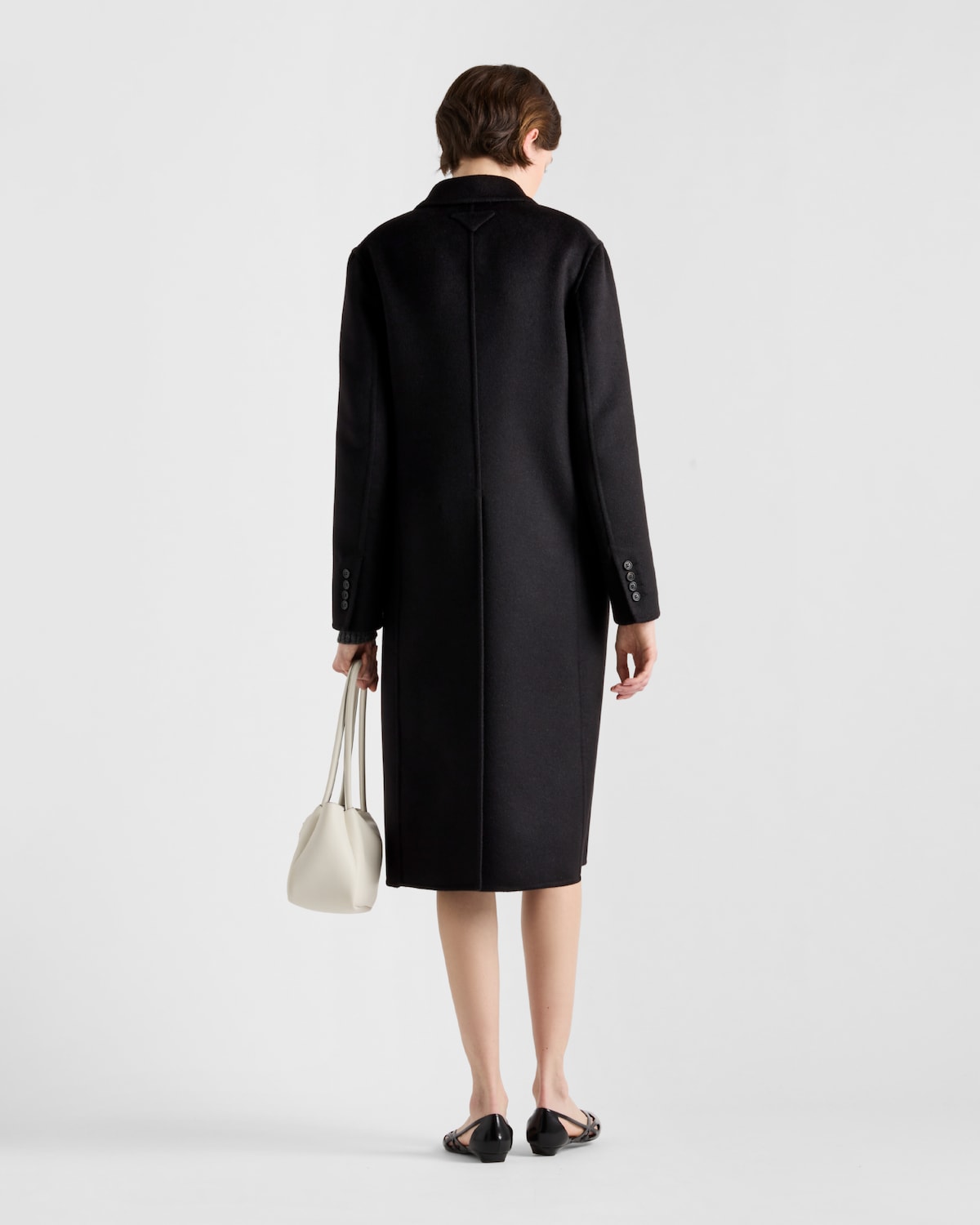 Prada Abrigo De Cashgora De Botonadura Simple