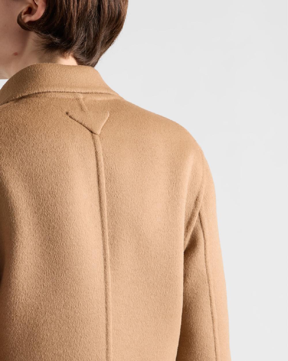 Prada Abrigo De Cashgora De Botonadura Simple