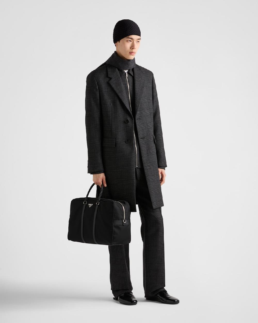 Prada Abrigo de lana de botonadura simple