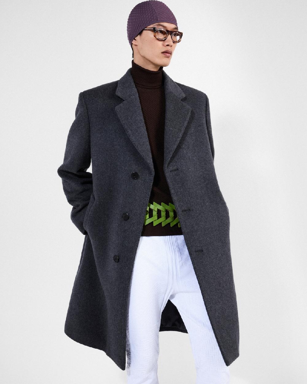 Prada Abrigo De Lana De Botonadura Simple