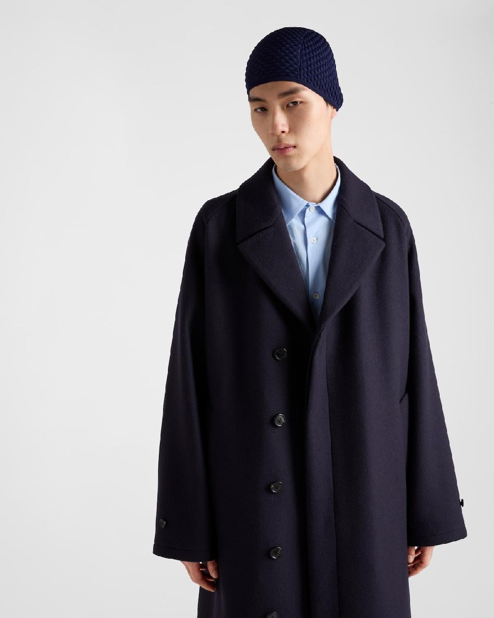 Prada Abrigo De Mezcla De Lana