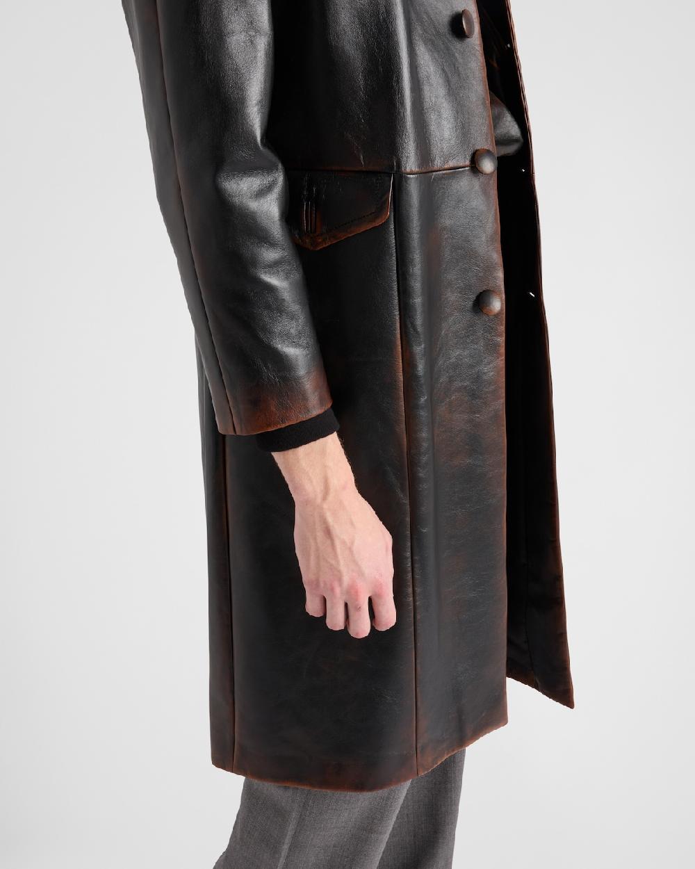 Prada Abrigo De Napa