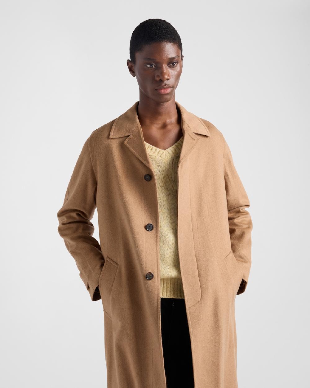 Prada Abrigo De Pelo De Camello