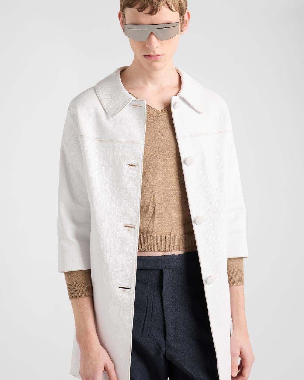 Prada Abrigo De Piel