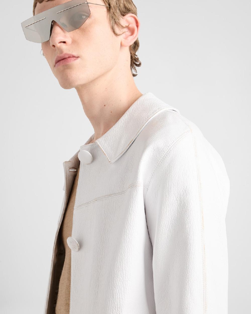 Prada Abrigo De Piel